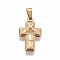 304 Stainless Steel Pendants, Cross, Golden, 24x15x2.6mm, Hole: 7x3.6mm