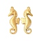 Ion Plating(IP) 304 Stainless Steel Pendants, Sea Horse Shape Charms, Real 18K Gold Plated, 30x12x3.5mm, Hole: 1mm