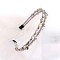 Shiny Elegant Glass Hair Bands, Party Hair Accessories for Girls Women, Light Grey, 380mm