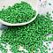 Baking Paint Glass Seed Beads, Cylinder, Lime Green, 2x1.5mm, Hole: 1mm, about 50398pcs/pound