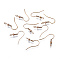 304 Stainless Steel Earring Hooks, Ear Wire, with Vertical Loop, Rose Gold, 19~21x18mm, Hole: 2.5mm, Pin: 0.7mm