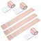 Glass Cabochons, with Self-Adhesive, Square, Mosaic Tiles for Arts DIY Crafts, Dark Salmon, 300x40x1~2mm