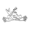 Non-Tarnish 304 Stainless Steel Pendants, Laser Cut, Hollow Peace Frog Charms, Stainless Steel Color, 23x39.5x1mm, Hole: 3x4.5mm
