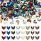 Pandahall 184Pcs 8 Style Electroplate Glass Beads Strands, Full/Half Plated, Arrow, Mixed Color, 5x6x3.5mm, Hole: 0.8mm, 23Pcs/style