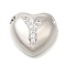 Rack Plating Brass Micro Pave Cubic Zirconia Pendants, Cadmium Free & Lead Free, Heart with Letter A~Z Charms, Platinum, Letter Y, 14.5x16x6mm, Hole: 3mm