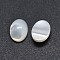 Shell Cabochons, Oval, White, 8x6x2~4mm