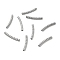 Non-Tarnish Textured 304 Stainless Steel Tube Beads, Stainless Steel Color, 25x4.5x3mm, Hole: 1.5mm