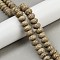 Natural Rudraksha Bodhi Seed Beads Strand, Mala Prayer Beads, Buddha Beads, Disc, Dark Khaki, 12.5~13x8~8.5mm, Hole: 1mm, about 120pcs/strand, 39.76''(101cm)