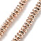 Electroplated Synthetic Non-magnetic Hematite Beads Strands, Rondelle, Faceted, Light Gold Plated, 2.5~3x5.5~6x6mm, Hole: 1mm, about 132pcs/strand, 16.14''(41cm)