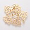304 Stainless Steel Pendants, Golden, 15x12x1mm, Hole: 3mm