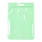 Macaron Color Plastic Yin-yang Zip Lock Bags, Resealable Bags, Self Seal Bags, Top Seal, Rectangle, Pale Green, 15x10.5x0.15cm, Unilateral Thickness: 2 Mil(0.05mm)