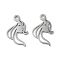 Non-Tarnish 304 Stainless Steel Pendants, Laser Cut, Women Charms, Stainless Steel Color, 16.5x10.5x1mm, Hole: 1.6mm