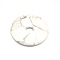 Donut/Pi Disc Natural Gemstone Pendants, Howlite, Donut Width: 12mm, 30x5mm, Hole: 6mm