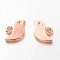 Tibetan Style Alloy Charms, Cadmium Free & Nickel Free & Lead Free, Bird, Rose Gold, 7x11x1mm, Hole: 1mm