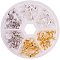 Brass Screw Clip Earring Converter, Spiral Ear Clip, for Non-pierced Ears, Mixed Color, 17x13.5x5mm, Hole: 1.2mm