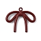Alloy Pendants with Enamel, Gothic Style, Dark Red, Bowknot, 19x23x4mm, Hole: 1.2mm