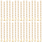 30Pcs 3 Styles 304 Stainless Steel Chain Extender, Curb Chain, with Charms,  Star & Heart & Oval, Golden, 58~68mm, Link: 4x3x0.5mm, 10pcs/style