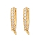 Brass Clear Cubic Zirconia Hoop Earring Findings, Rack Plating, Lead Free & Cadmium Free, Long-Lasting Plated, Real 18K Gold Plated, 15x14x2mm, Hole: 1.2mm, Pin: 1mm