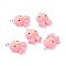 Resin Pendants, with Iron Accessories, Octopus, Pink, 26x19x9mm, Hole: 2mm