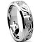 Alloy Hollow Out Cross Finger Ring for Women, Platinum, US Size 9(18.9mm)