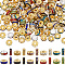 1 Box 200Pcs 10 Colors 8mm Rhinestone Spacer Beads Rondelle Spacer Bead Wavy Edge Crystal Loose Brass Wave Beads for Jewelry Making Supplies DIY Necklace Bracelet Earrings Beaded Pens Crafts