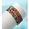 Bohemian Glass Beaded Stretch Bracelet Sets, Stackable Bracelets for Women