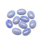 Natural Striped Agate/Banded Agate Cabochons, Dyed, Oval, Medium Purple, 18x13x5mm