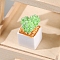Dollhouse Accessories, Simulation Mini Resin Cactus Vase Model, Medium Spring Green, 25x14mm