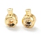 Brass Crimp Beads, Loose Spacer Beads, Stopper Crimp Charms, Long-Lasting Plated, Rondelle, Golden, 4.5x3.5x3mm, Hole: 1mm