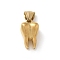 304 Stainless Steel Pendants, Teeth Charm, Real 18K Gold Plated, 18x10.5x11.5mm, Hole: 9x3.5mm