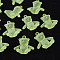 Frosted Acrylic Pendants, Bear, Dark Sea Green, 38.5x34x15mm, Hole: 2.5mm, about 94pcs/500g