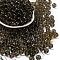 Transparent Colours Glass Seed Beads, Round, Coffee, 8x7.5mm, Hole: 1.6mm, about 681pcs/pound
