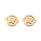 Ion Plating(IP) 304 Stainless Steel Links, Manual Polishing, Ring with Butterfly, Golden, 15.5x19.5x1.2mm, Hole: 1.2mm