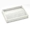 Wooden Cuboid Jewelry Jewelry Bracelet Displays, Covered with Velvet, Gainsboro, 20x15x3.1cm