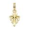 Brass Micro Pave Clear Cubic Zirconia Star European Dangle Charms, Large Hole Pendants, Cadmium Free & Lead Free, Real 18K Gold Plated, 47.5mm, Hole: 7.5x4.5mm