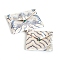 Chinese Style Cloth Embroidery Cloud Storage Bags, Packaging Bag, Rectangle, Silver, 9x11cm