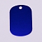 Aluminum Pendants, Stamping Blank Tag, Rectangle, Blue, 38x25.5x0.5mm, Hole: 3.5mm