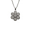 Natural Quartz Crystal Flower Pendant Necklaces, 21.65 inch(55cm)