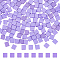 SUNNYCLUE 1 Box 240Pcs 2-Hole Beads 5x5mm Glass Tila Beads Flat Thin Rectangle Square Two Hole Beads Bulk Japanese Seed Beads Purple Tila Beads Full Size Loose Spacer Beads for Jewelry Making Kits