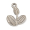 Non-Tarnish 304 Stainless Steel Pendants, Leaf Charm, Stainless Steel Color, 23x18x3mm, Hole: 2.1mm