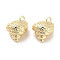 Brass Charms, Cadmium Free & Nickel Free & Lead Free, Spiral shell, Real 18K Gold Plated, 11.5x10.5x8.5mm, Hole: 1.5mm
