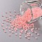 11/0 Grade A Round Glass Seed Beads, Transparent Inside Colours, Luster Plated, Light Salmon, 2.3x1.5mm, Hole: 1mm, about 48500pcs/pound