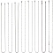 8Pcs 8 Styles 304 Stainless Steel Chain Necklaces Set, Box & Cable & Snake & Rope & Oval Link Chains Necklaces, Stainless Steel Color, 19.6~19.7 inch(50cm), 1Pc/style