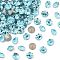 Preciosa® MAXIMA Crystal Round Stones, Czech Crystal, Dura Foiling, Round(431 11 615 Chaton), 60010 Aqua Bohemica, SS10/PP21(2.7~2.9mm)