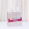 Printed Non-Woven Reusable Folding Wine Bottle Gift Bags with Handle, Portable Waterproof Shopping Bag for Gift Wrapping, Rectangle with Word, Colorful, 28.5x22x0.2cm, Unfold: 21.9x11x22.8cm