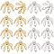 80Pcs 2 Colors Brass Bead Cap Pendant Bails, for Globe Glass Bubble Cover Pendant Making, Platinum & Golden, 10x7.5mm, Hole: 1.4mm, 40Pcs/color