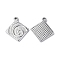 Non-Tarnish 304 Stainless Steel Pendants, Rhombus with Vortex Charm, Stainless Steel Color, 24.5x21x2.5mm, Hole: 1.8mm