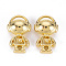 Rack Plating Alloy Pendants, Cadmium Free & Lead Free, Human, Light Gold, 19x12x6mm, Hole: 1.2mm