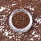 TOHO Round Seed Beads, 11/0, Japanese Seed Beads, (1707) Gilded Marble Orange, 11/0, 2x1.5mm, Hole: 0.5mm, about 20000pcs/bag, 100g/bag