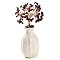 Natural Garnet Chips Money Tree Decorations, Random Mixed Porcelain Vase Base with Copper Wire Feng Shui Energy Stone Gift for Home Office Desktop Decoration, 48~62x140mm